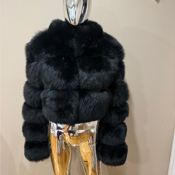 Fox Fur Bomber Jacket - Picture 5 of 5